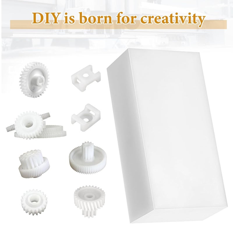 Qulkws 2 قطع من كتل بلاستيك HDPE 2" × 3" × 6" من البولي إيثيلين عالي الكثافة لمشاريع DIY وتحسين الأرضيات المنزلية - Image 4